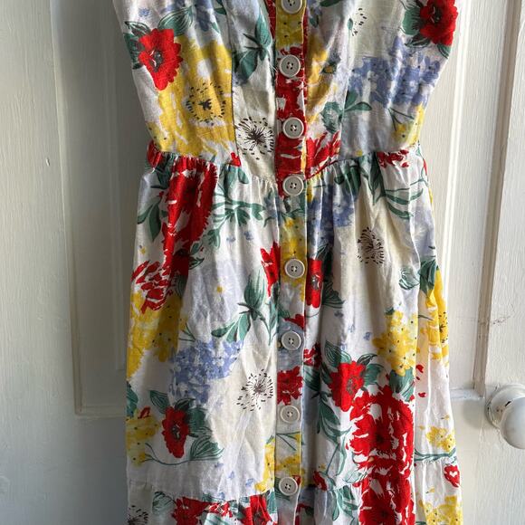 Urban Outfitters UO Positano Tie-Shoulder Floral Midi Dress - Picture 4 of 10